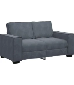 vidaXL Tweezitsbank 120 cm fluweel donkergrijs