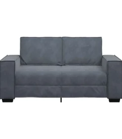 vidaXL Tweezitsbank 120 cm fluweel donkergrijs