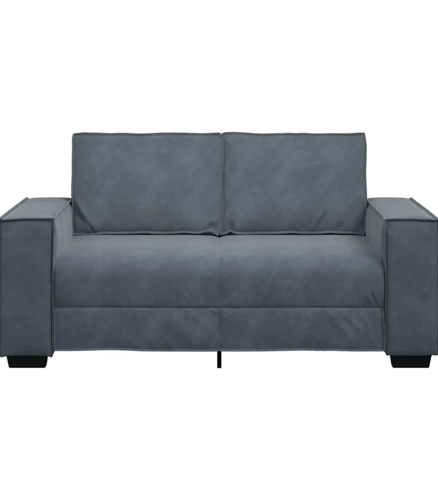 vidaXL Tweezitsbank 120 cm fluweel donkergrijs