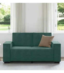 vidaXL Tweezitsbank 120 cm fluweel donkergroen