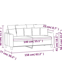 Best Tweezitsbank 140 cm stof lichtgeel Zetels