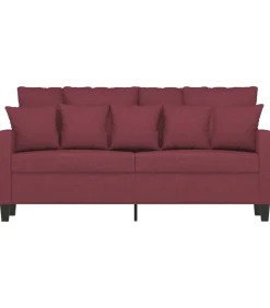 Online Tweezitsbank 140 cm stof wijnrood Zetels