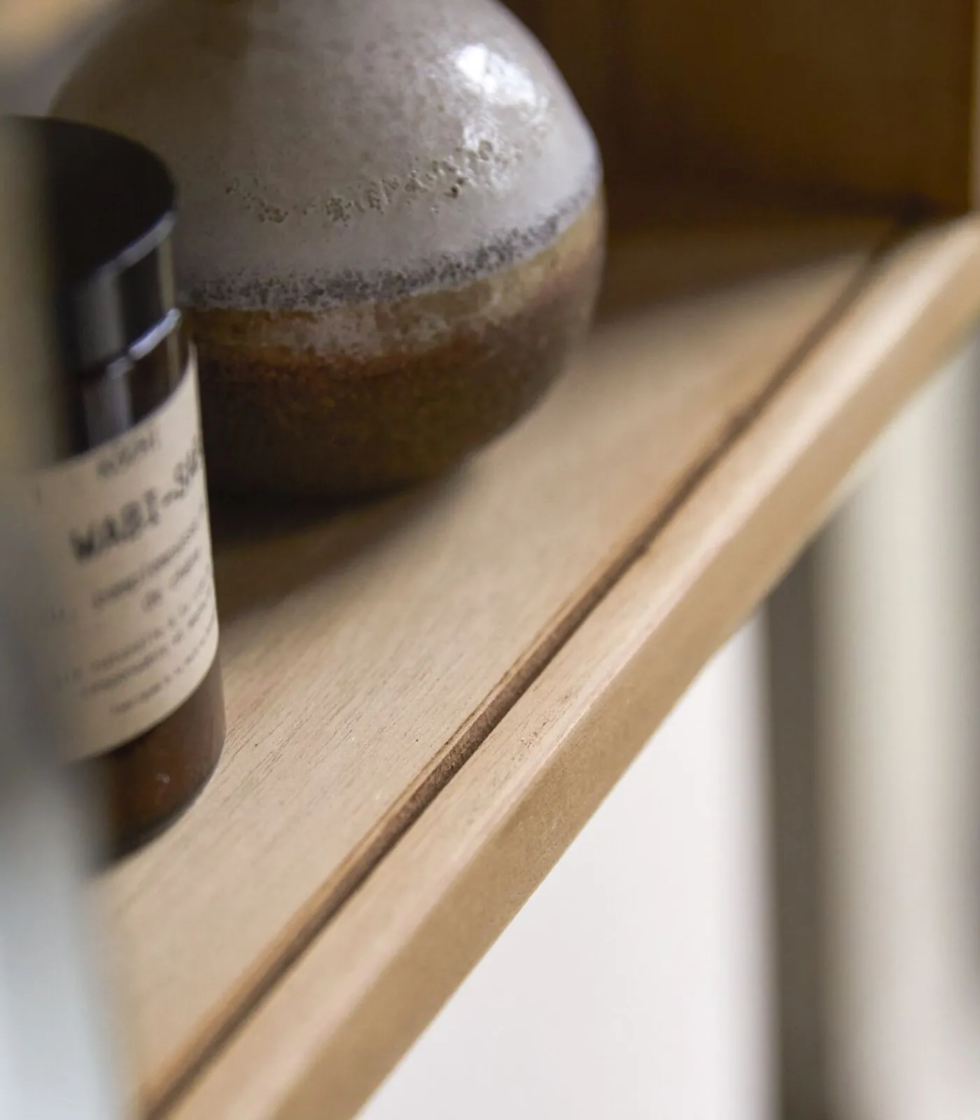 New Typo - Toiletkastje van massief teakhout Spiegels