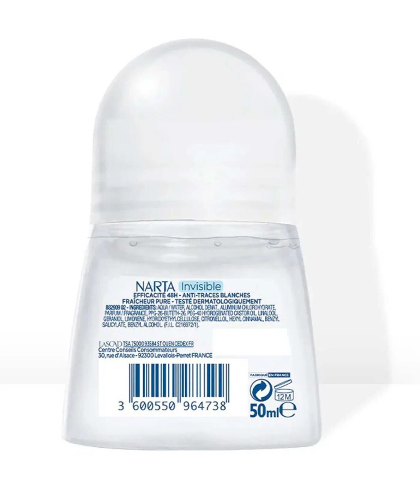 Narta 48u Anti-Vlekken Onzichtbare Deodorant - Pure Frisheid 50ml
