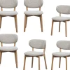 WOOOD Udar Eetkamerstoelen Houten Frame - Naturel - Set van 6