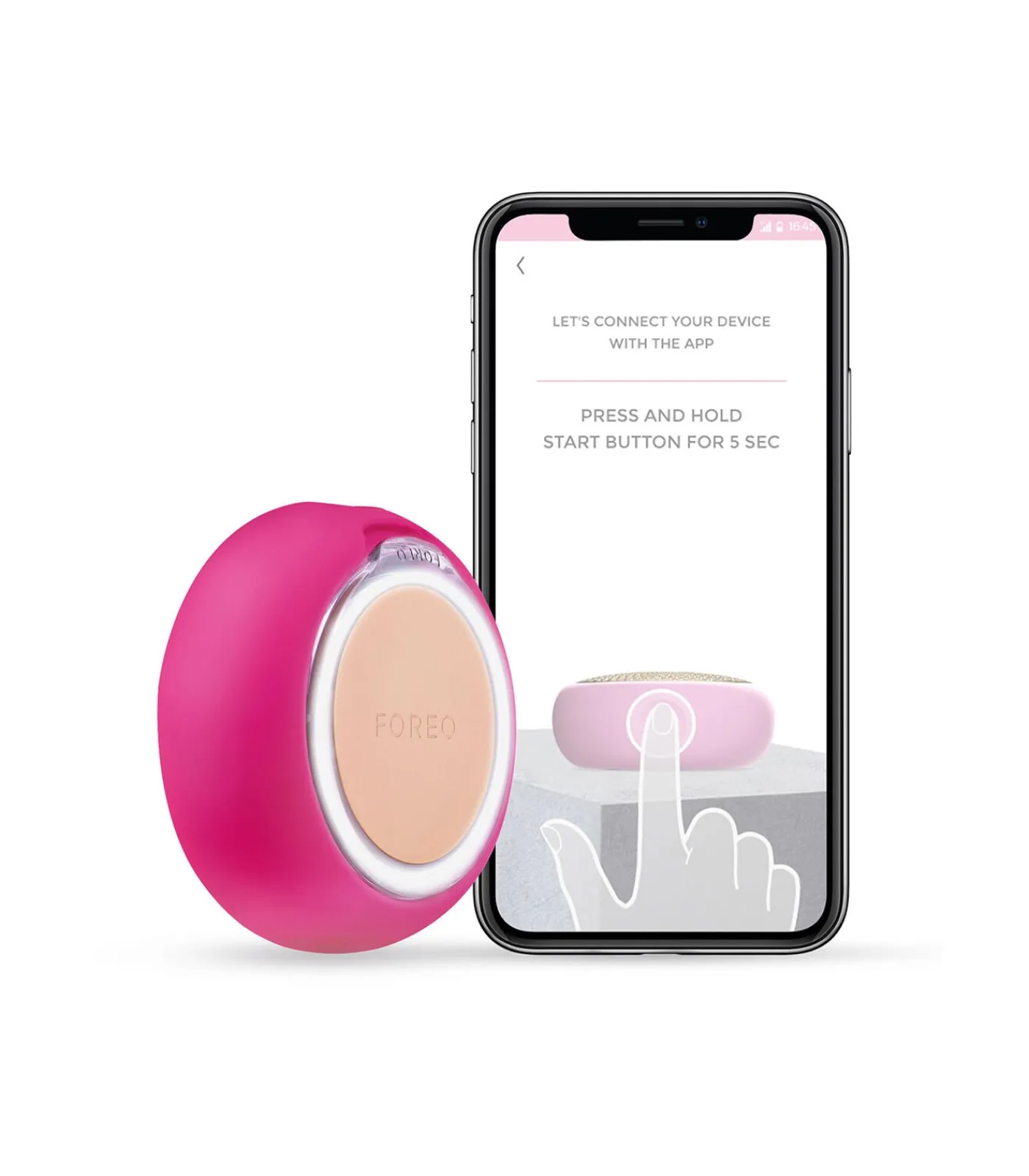 Hot UFO 2 Fuchsia Krachtig 2-minuten Gezichtsbehandelingsapparaat voor alle huidtypen Gezichtsverzorgings Accessoires