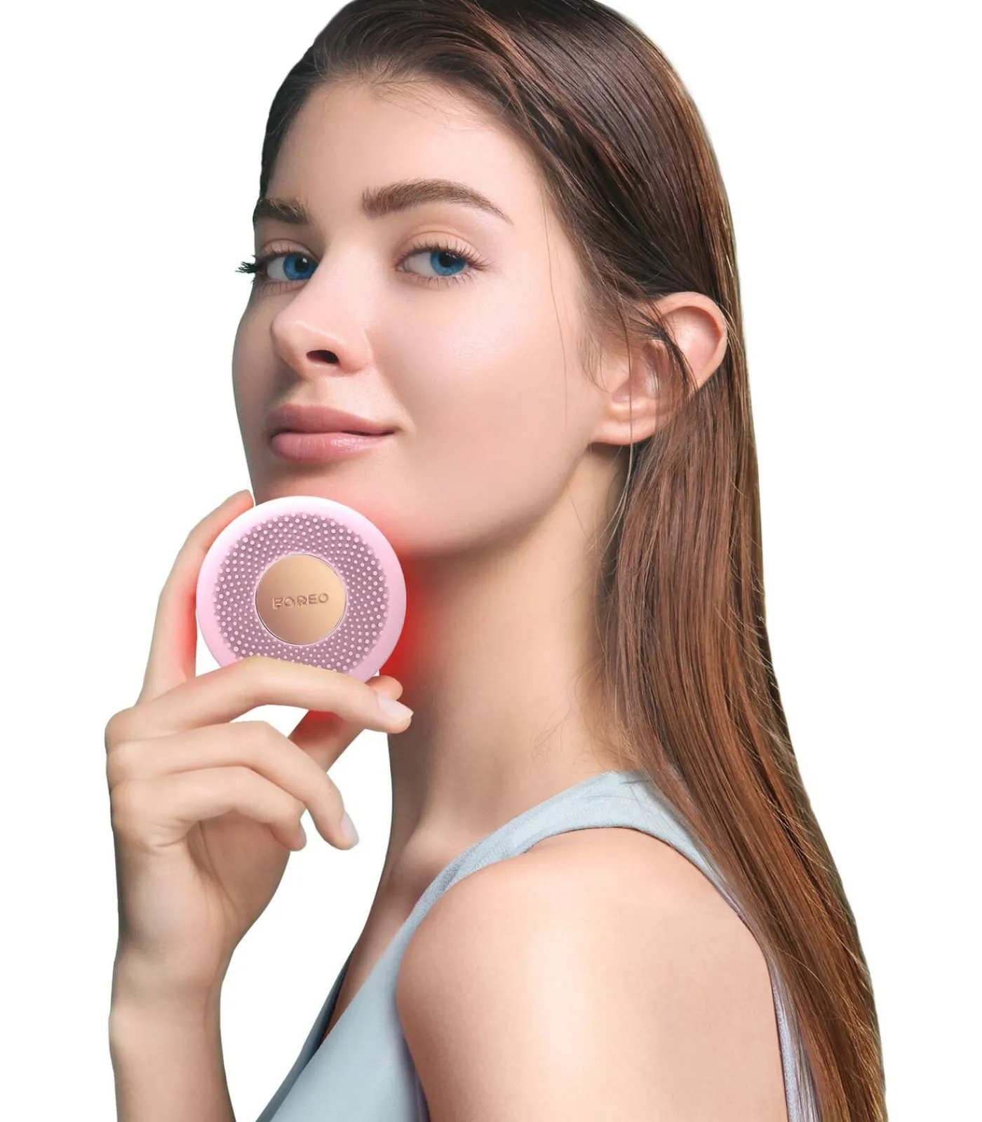 FOREO UFO Mini 2 Pearl Pink Krachtig 2-minuten Gezichtsbehandelingsapparaat voor alle huidtypen