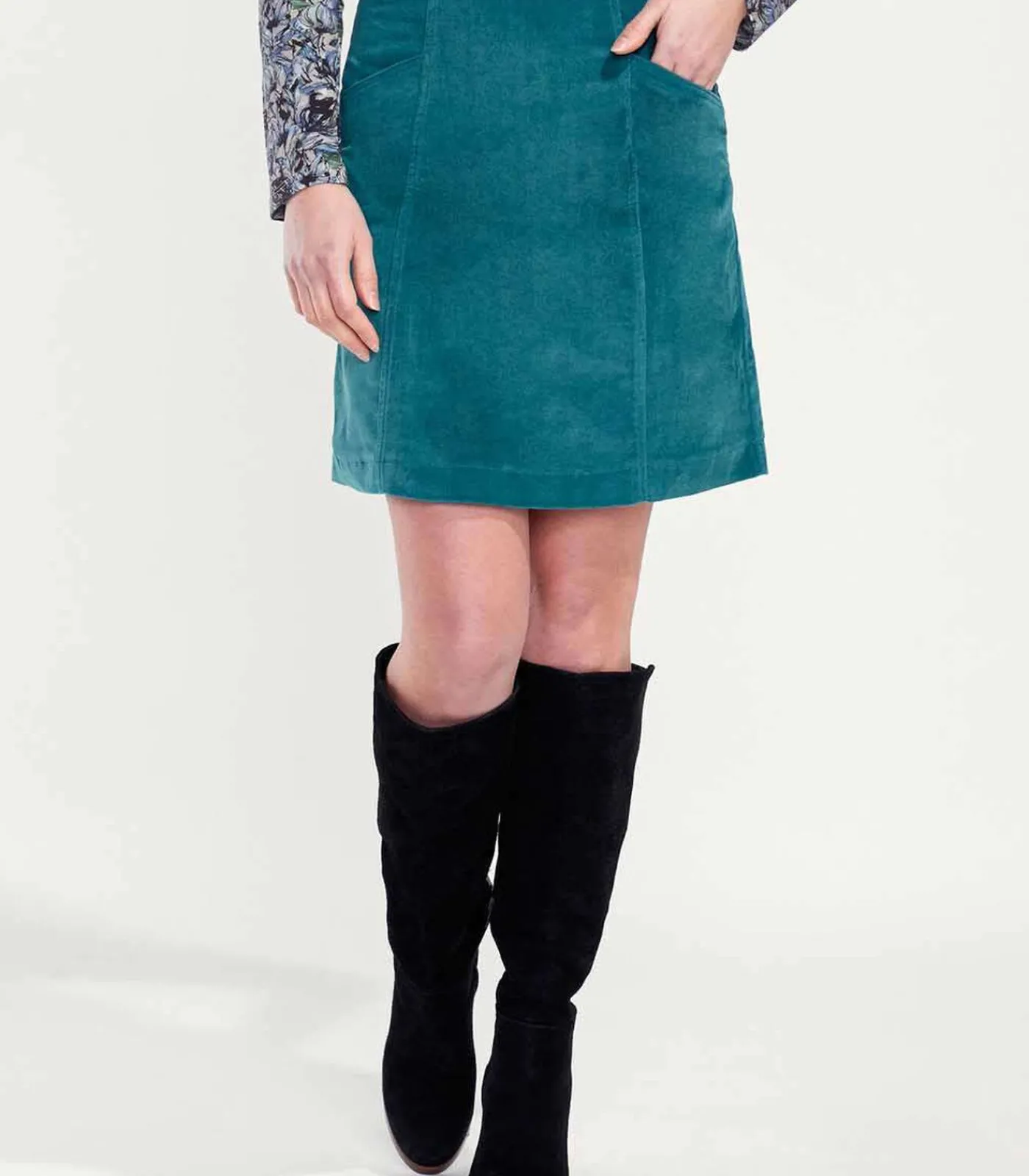 DAMES La Fiancée Uitlopende fluwelen rok DELHI