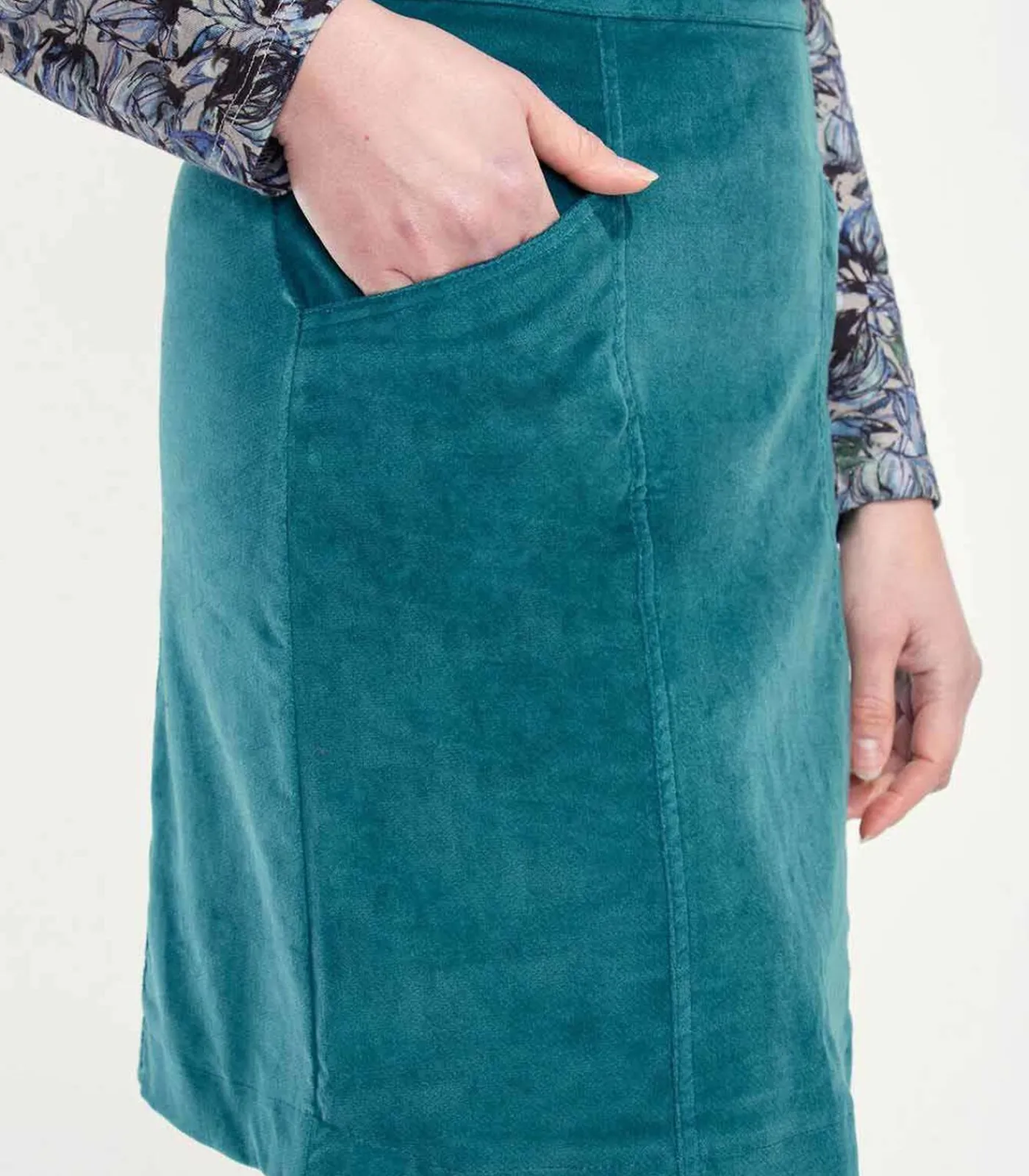 DAMES La Fiancée Uitlopende fluwelen rok DELHI