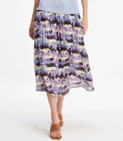DAMES Smart & Joy Uitlopende midi-rok met abstracte print