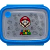 Super Mario broodtrommel RVS met transparant deksel - lunchbox Kinderen Speelgoed