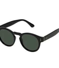 DAMES ISOTONER Unisex ronde zonnebril Zwart