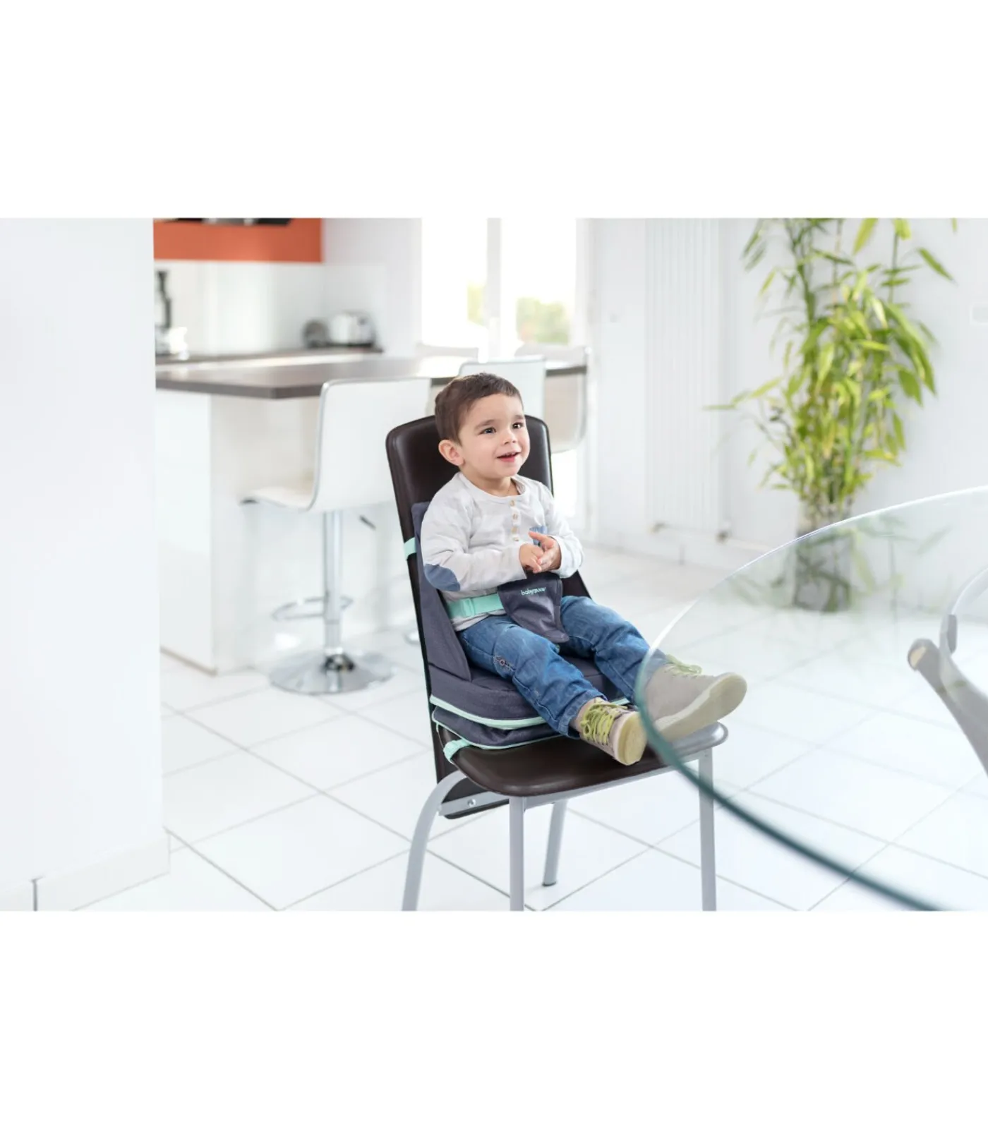 Kinderen BabyMoov Up & Go stoelverhoger grijs