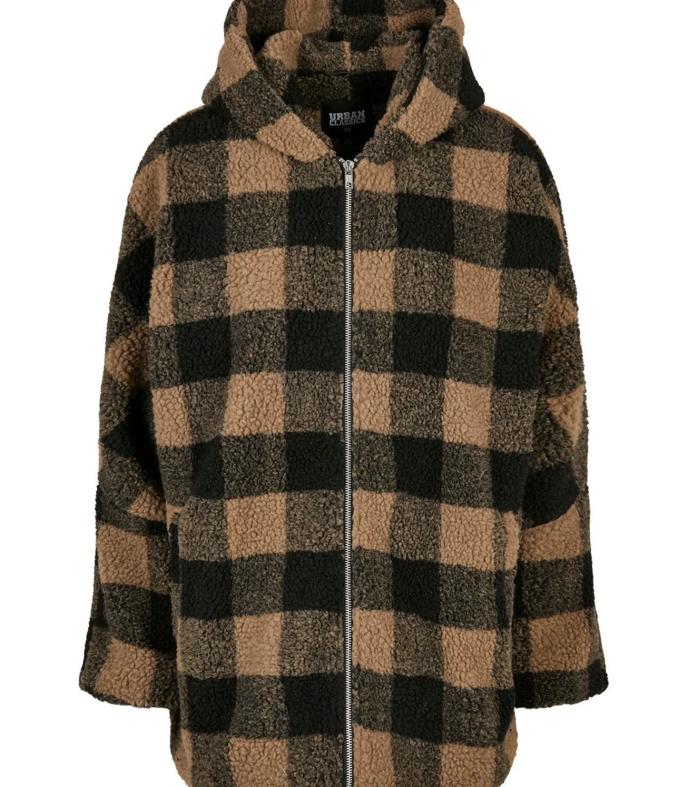 Kinderen Urban Classics oversized hooded check sherpa
