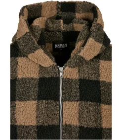 Kinderen Urban Classics oversized hooded check sherpa