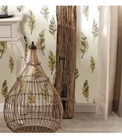 Noordwand Urban Friends & Coffee Behang veren wit en zilverkleurig