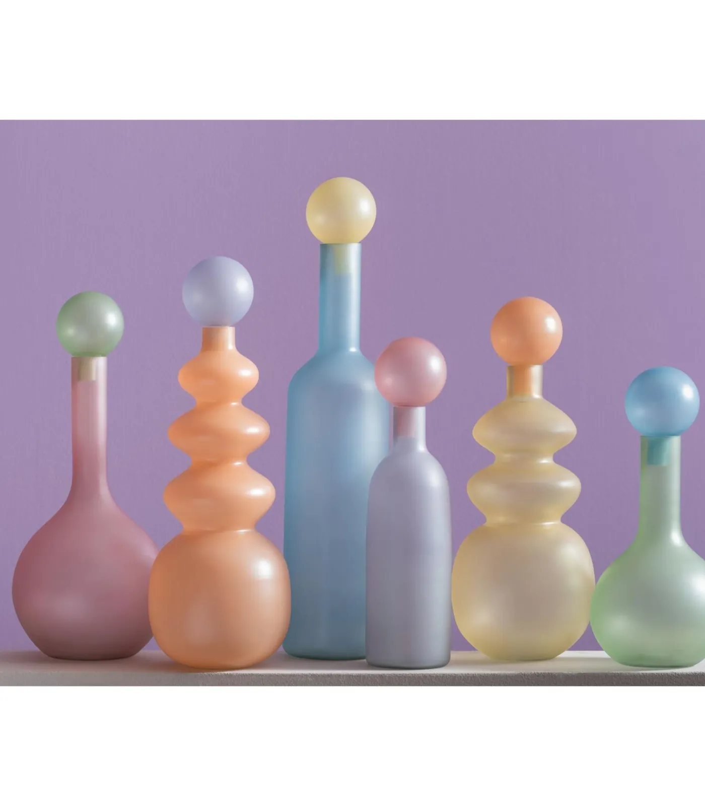 Present Time Vaas Alegre Botellin - Zachtblauw - Ø11cm