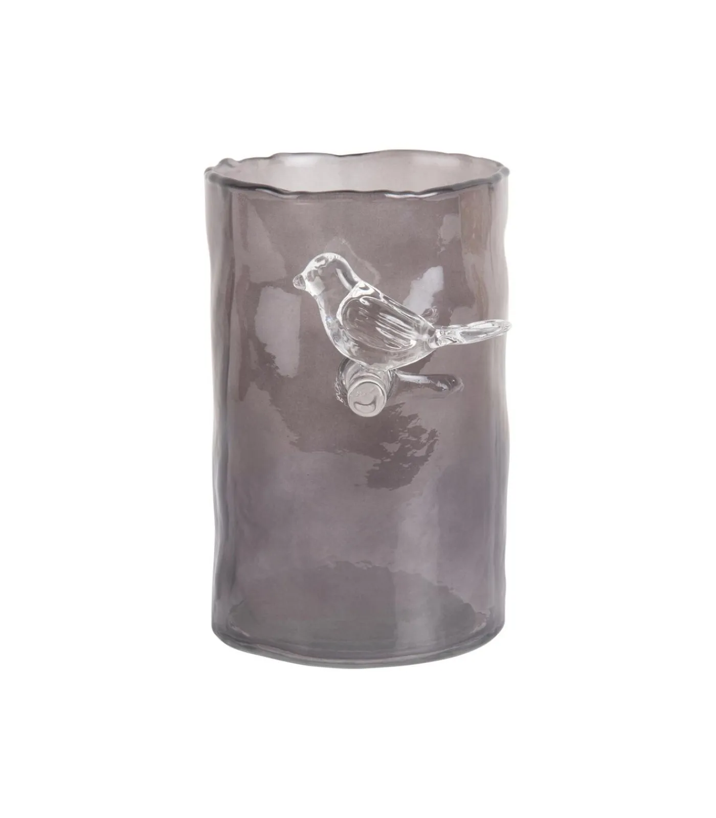 Present Time Vaas Bird On Branch - Donkergrijs - 9.5x9.5x15cm