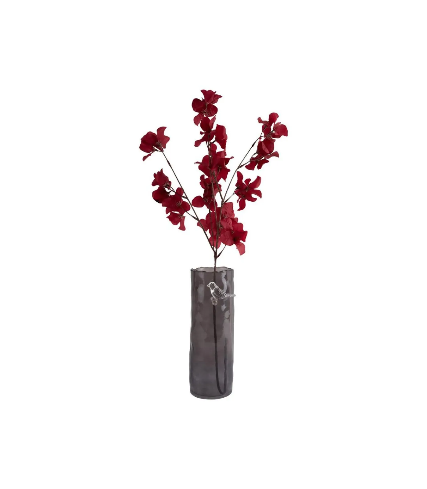 Present Time Vaas Bird On Branch - Donkergrijs - 9.5x9.5x27cm