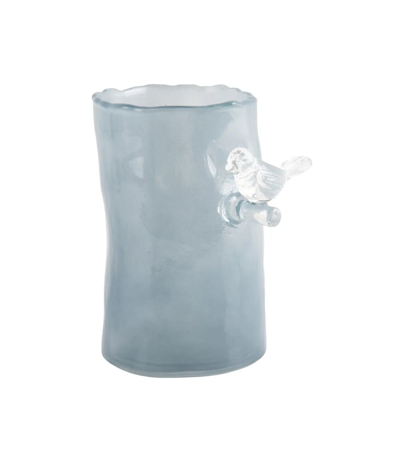 Present Time Vaas Bird On Branch - Mistig blauw - 9.5x9.5x15cm