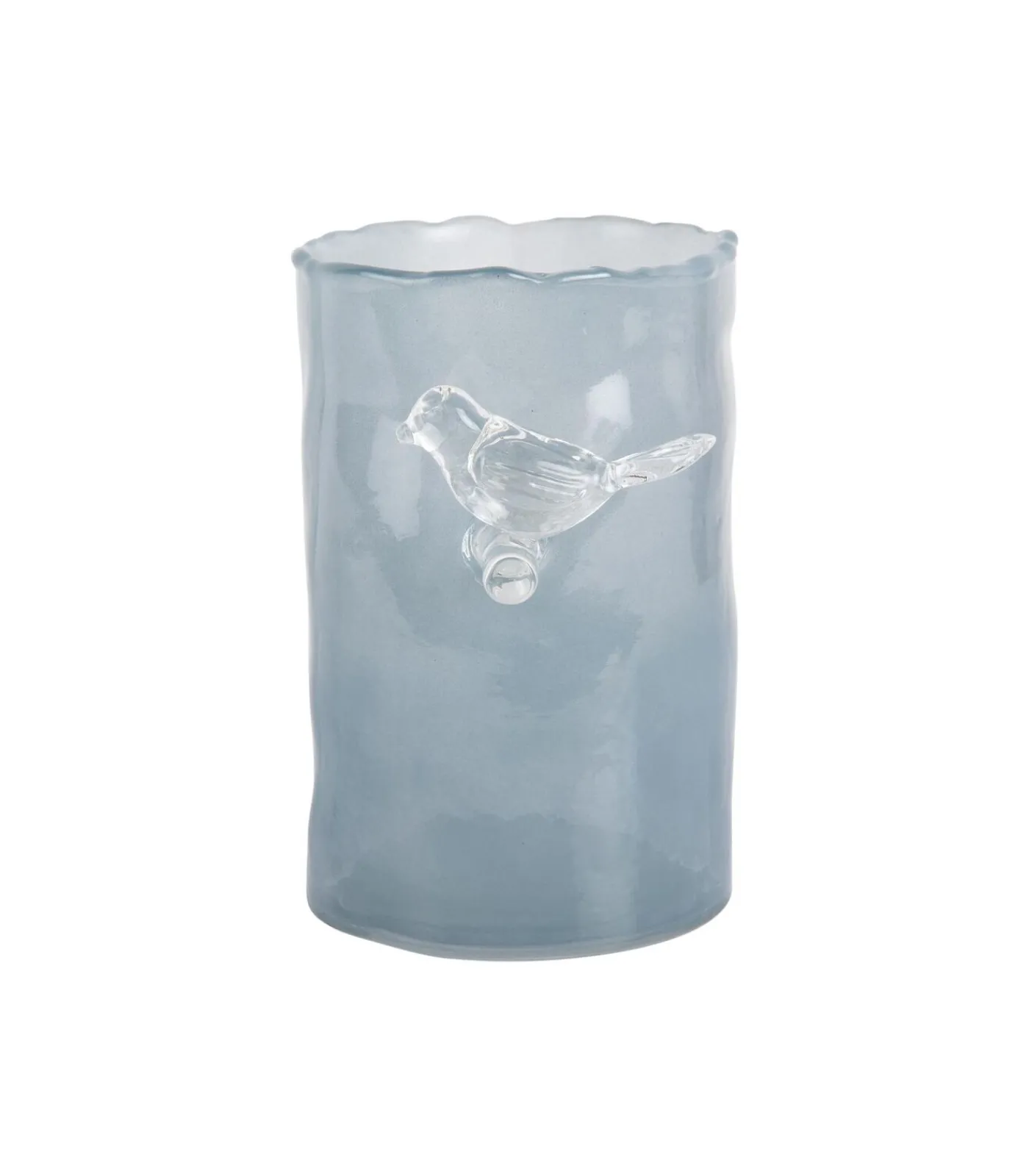 Present Time Vaas Bird On Branch - Mistig blauw - 9.5x9.5x15cm