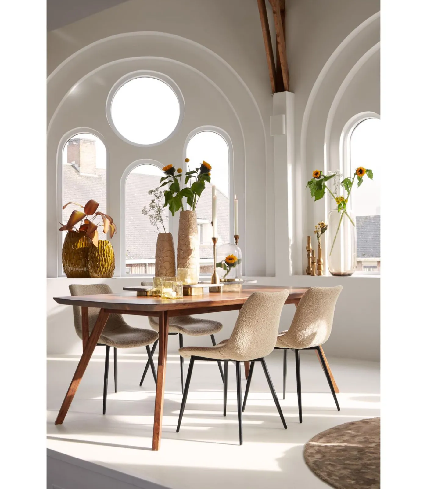 Outlet Vaas Feder - Geel - 28.5x19x40cm Vazen