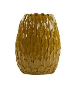 Outlet Vaas Feder - Geel - 28.5x19x40cm Vazen