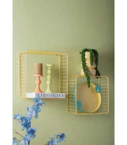 Best Vaas Macaron - Zachtgeel - 9.3x9.3x19.5cm Vazen