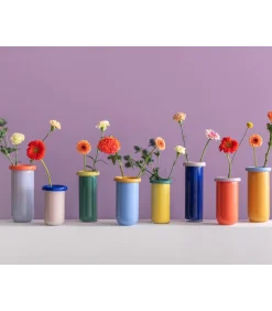 Discount Vaas Plegado L - Groen - 12.2x12.2x27.5cm Vazen