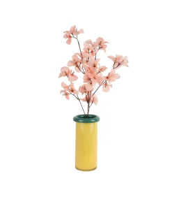 Outlet Vaas Plegado S - Geel - 12x12x23.5cm Vazen