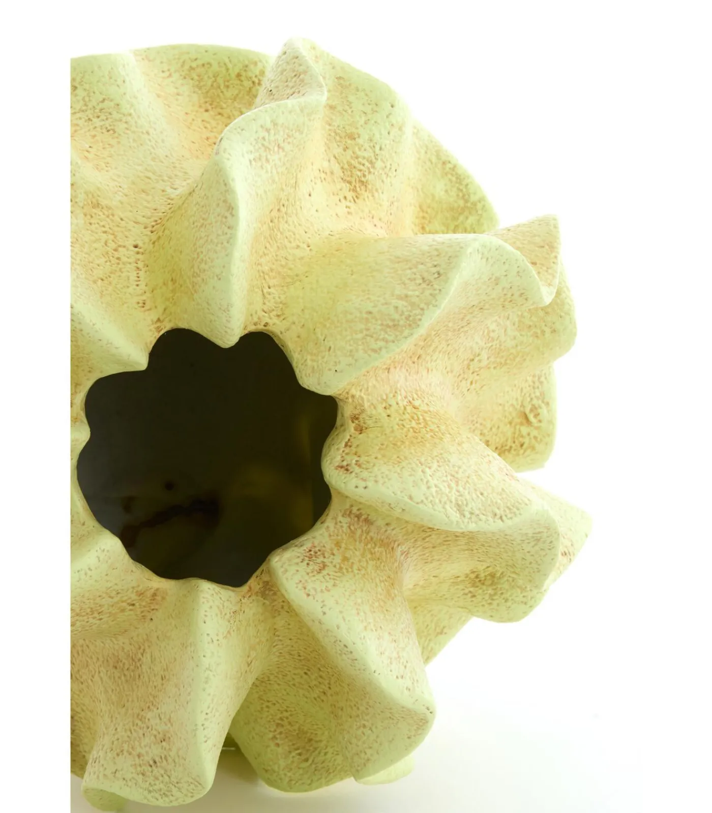 Light & Living Vaas Sharuna - Crème groen - 26.5x26.5x25cm