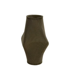 Discount Vaas Twisted Rib - Legergroen - Ø16cm Vazen