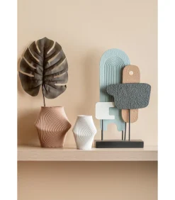 Present Time Vaas Twisted Rib - Zachtbruin - Ø18cm