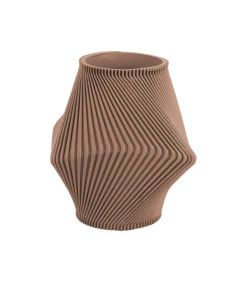 Present Time Vaas Twisted Rib - Zachtbruin - Ø18cm