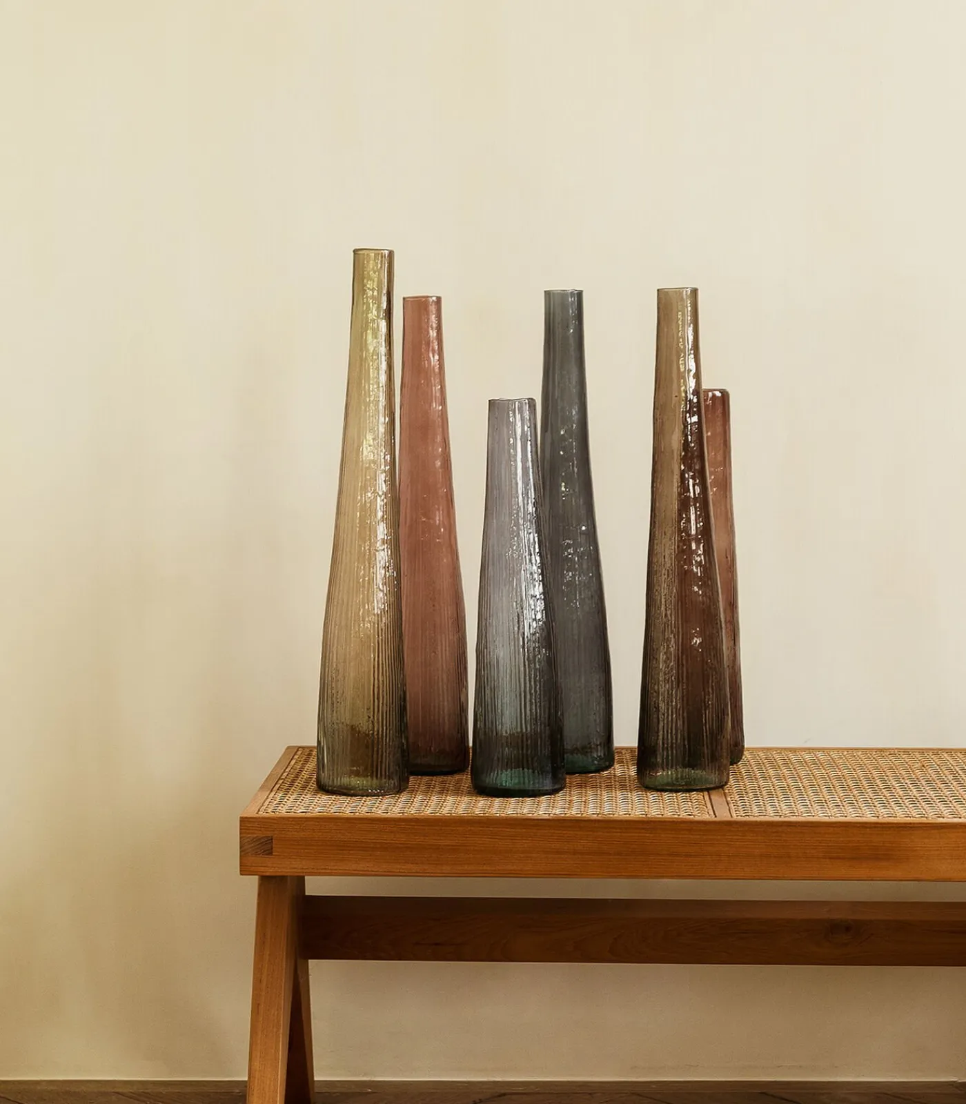 S|P Collection Vaas 9xH40cm bruin Twig