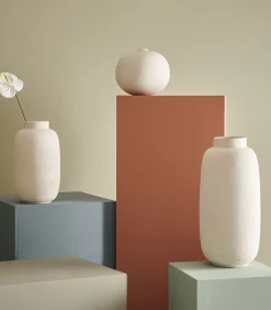 Discount Vaas 20xH34cm wit Bullet Vazen