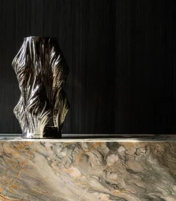 Sale Vaas 20x20xH28,5cm satin Vea Vazen