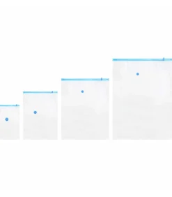 vidaXL Vacuüm opbergzakken 15 pcs Transparant en blauw 130 x 100 cm