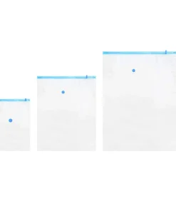 vidaXL Vacuüm opbergzakken 10 pcs Transparant en blauw 130 x 100 cm