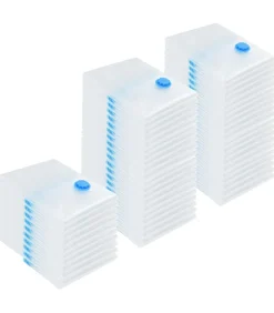 Sale Vacuüm opbergzakken 50 pcs Transparant en blauw 70 x 50 cm Organiseren