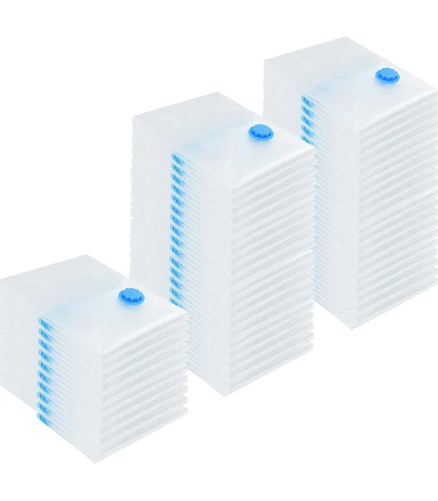 Sale Vacuüm opbergzakken 50 pcs Transparant en blauw 70 x 50 cm Organiseren