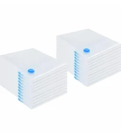 Hot Vacuüm opbergzakken 20 pcs Transparant en blauw 130 x 100 cm Organiseren