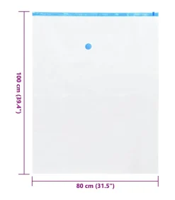 Hot Vacuüm opbergzakken 20 pcs Transparant en blauw 100 x 80 cm Organiseren