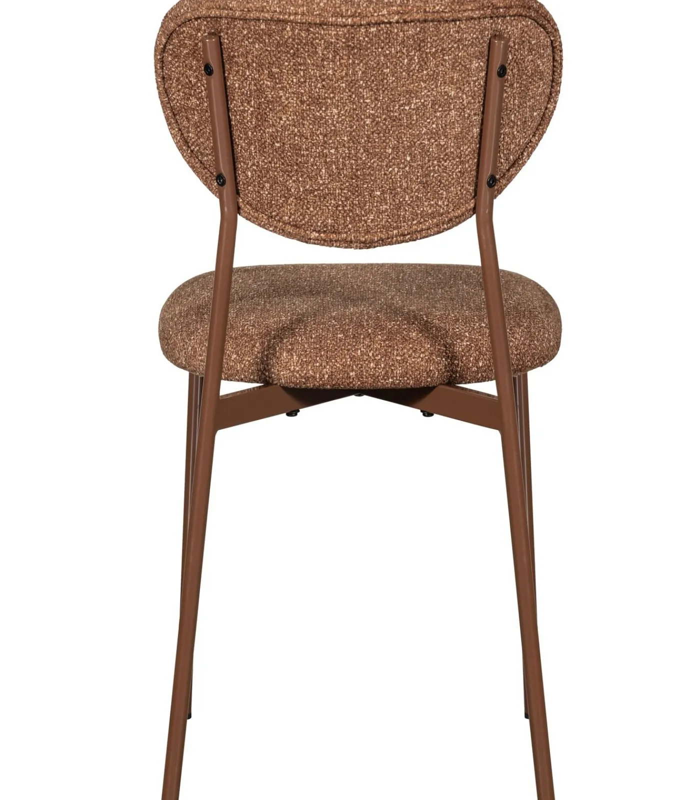 WOOOD Valor Eetkamerstoelen - Polyester - Bruin - Set van 6