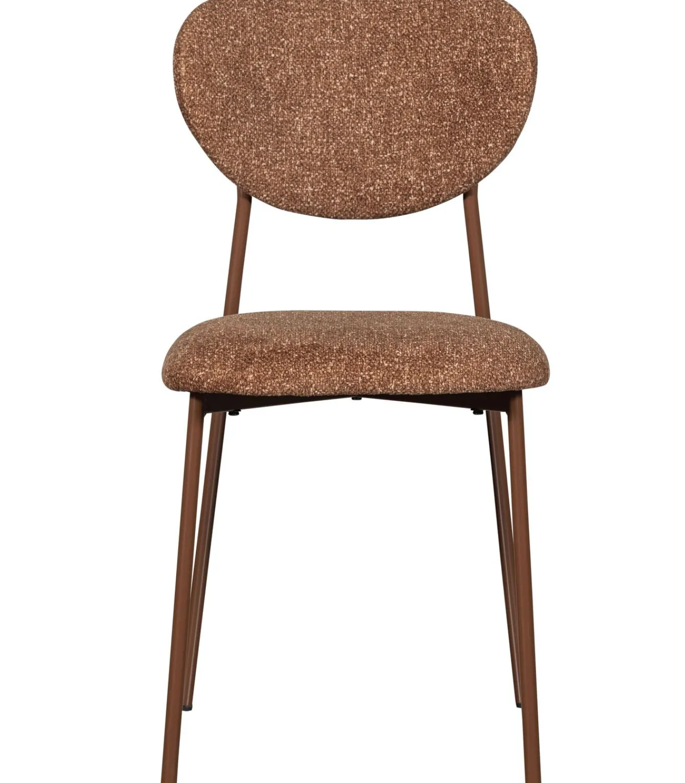 WOOOD Valor Eetkamerstoelen - Polyester - Bruin - Set van 6