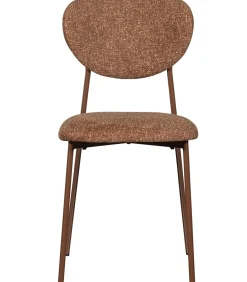 WOOOD Valor Eetkamerstoelen - Polyester - Bruin - Set van 6