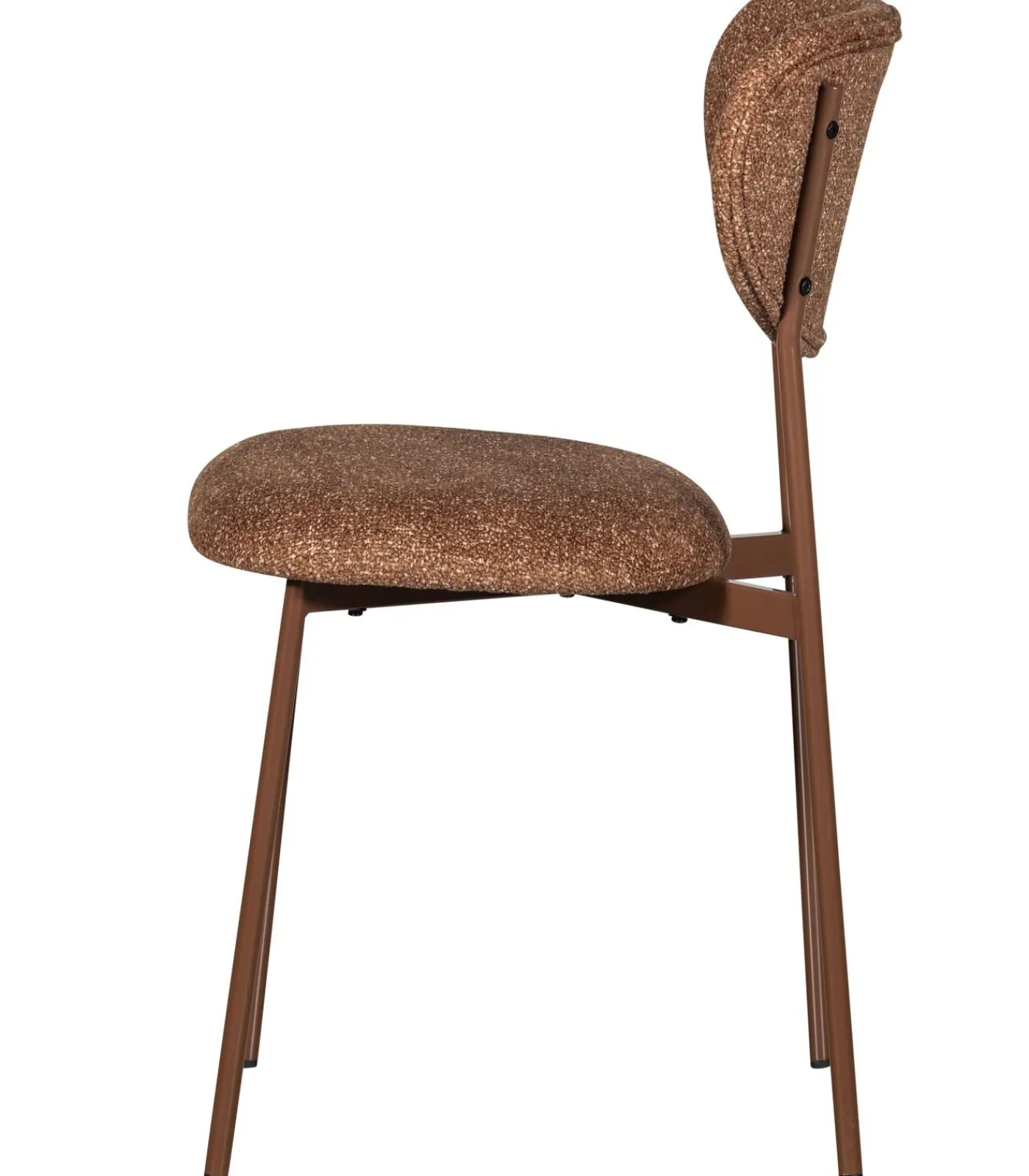 WOOOD Valor Eetkamerstoelen - Polyester - Bruin - Set van 6