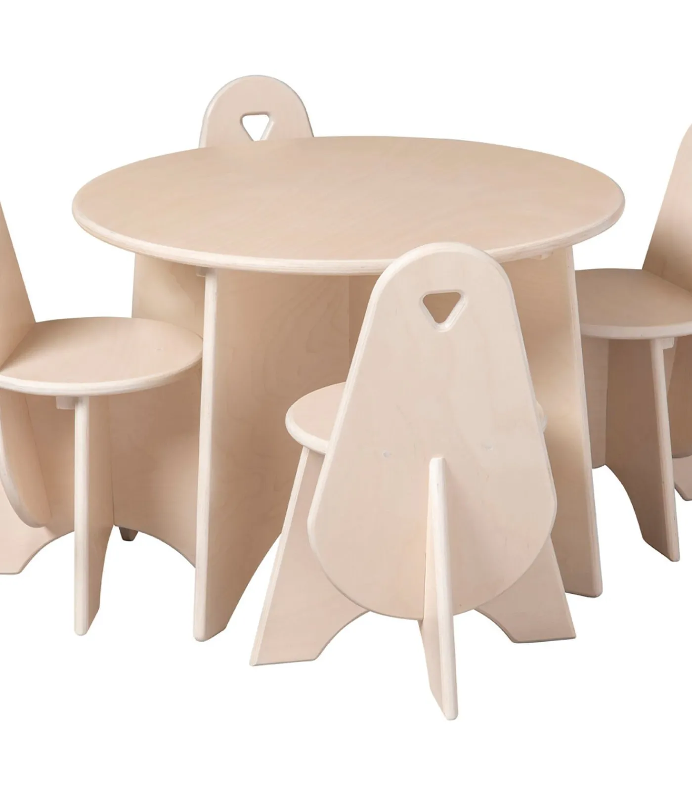 Kinderen Pertina Van Dijk Toys Ronde tafel voor peuters berken - White wash