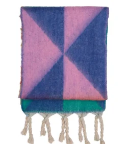 DAMES J&JOY Veelkleurige driehoeksjaal met franje