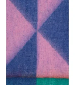 DAMES J&JOY Veelkleurige driehoeksjaal met franje